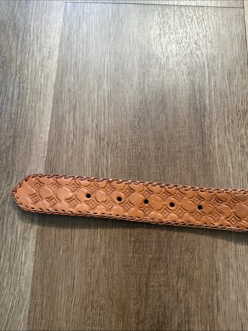 Guatemalan Multicolor Woven Leather Belt Size Medium